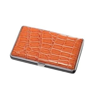 Orange Crocodile Pattern Card Holder